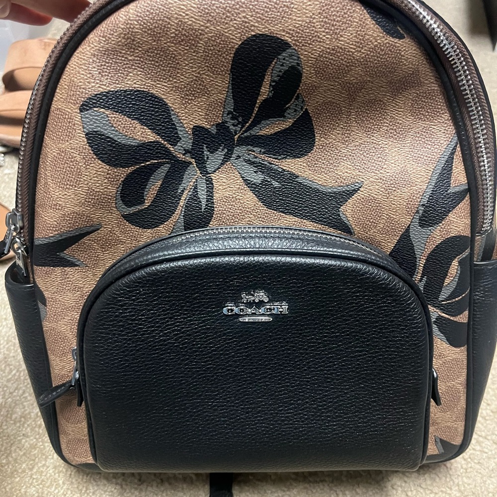 Coach Tan and Black Women's Backpack